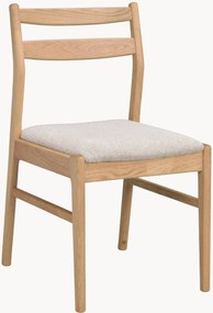 Stoel Kerwin eikenhout/lichtbeige stof