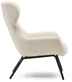 Kave Home Belina Moderne Fauteuil Wit Boucle