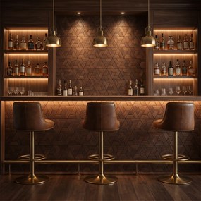 Decoratief Houten Wandpaneel | Aster   Brown | 60×60 cm | Amerikaans Notenhout