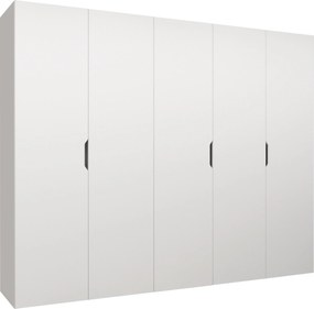Kledingkast Hartford 515, Wit, 202x250x50cm, 171.5 kg, Kledingkast deuren: Met scharnieren