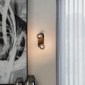 Moderne Spot / Opbouwspot / Plafondspot zwart met smoke glass 2-lichts - Athens Landelijk G9 Binnenverlichting Lamp