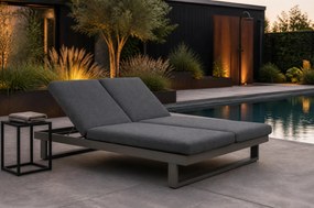 Lifestyle Garden Furniture Massimo Ligbed Met Kussen Antraciet/carbon Aluminium Grijs