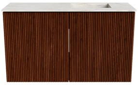 Mondiaz Joya DLux 70cm toiletmeubel ruby met wastafel faye rechts 1 kraangat ostra