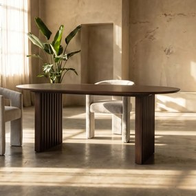 Eettafel Geribbelde Poot 200cm - 200 X 100cm.