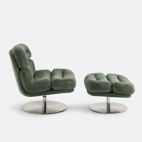 Draaibare fauteuil met voetensteun, Marlon