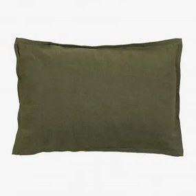 Rechthoekig Kussen 35x50 Cm In Katoen Elezar Leger Groen - Sklum