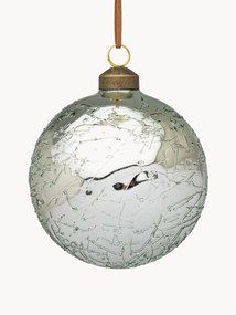 Kerstballen Glaciate met spiegeleffect, 8 stuks