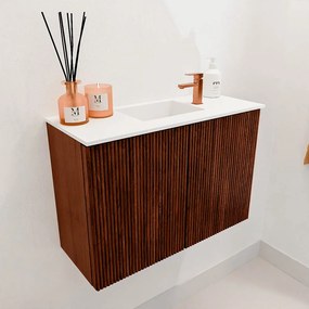 Mondiaz Joya 60cm toiletmeubel ruby met wastafel faye midden 1 kraangat talc