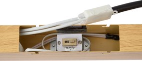 Moderne plafondlamp oker hout incl. LED 3-staps dimbaar 2700-4000K met dipswitch - Keane