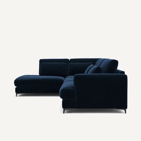 Omvormbare hoekbank links, fluweel, Marsile