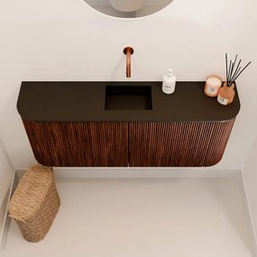 Mondiaz Joya 105cm toiletmeubel ronding links/rechts ruby met wastafel faye midden zonder kraangat urban
