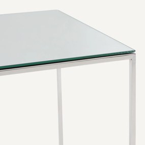 Bijzettafel van verchroomd metaal, MAHAUT