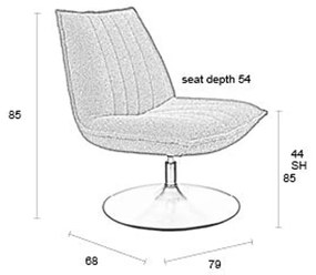 Draaibare Fauteuil Okergeel Boucle
