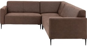 Goossens Key West bruin, micro leer, 2-zits, modern design