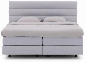 Goossens Boxspring Compleet Quatro Compleet, Vlak 160 x 200 cm box (=2x80cmx200cm) 2x matras gestoffeerd pocketv. 2x hoes ,1x topper joy deluxe