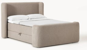 Bouclé divan bed Perla met opbergruimte