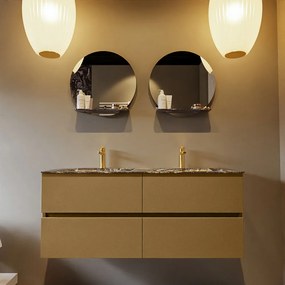 Mondiaz Vica DLux badmeubel 120cm oro 4 lades met wastafel lava dubbel 2 kraangaten