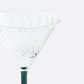 Set van 4 glazen met voet, borosilicaatglas, Marty