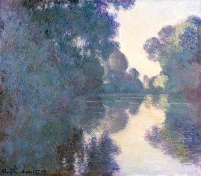 Kunstreproductie Morning on the Seine, Effect of Mist, Claude Monet