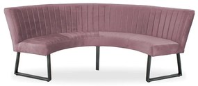 Eetkamerbank - Hengelo - geschikt voor ronde tafel 150 cm - stof Element roze 10