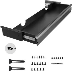 VEVOR Onderbureaulade 840x240x107mm, Onderbureaulade, Verborgen Bureau-opbergorganizer, Pennenlade onder de tafel voor zittende en staande werkplekken op kantoor en thuis