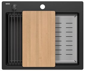granieten spoelbak KURT 110 WORKSTATION Black