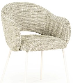 By-Boo Story Wit-frame Eetkamerstoel Groen