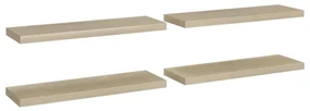 vidaXL Wandschappen zwevend 4 st 80x23,5x3,8 cm MDF eikenkleurig