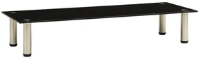 vidaXL Tv-meubel 100x35x17 cm gehard glas zwart