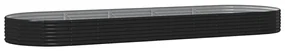 vidaXL Plantenbak 450x140x36 cm gepoedercoat staal antracietkleurig