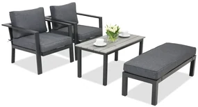 Aluminium tuinmeubelen Sydney Terrace met bank Garden Point antraciet