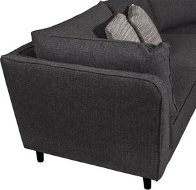 Hoekbank - Samba - rechts - stof Monet zwart/grijs 95