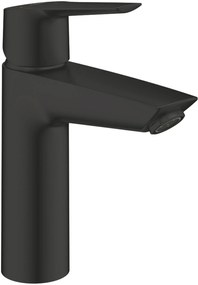 Grohe QuickFix Start M-size wastafelkraan met koude start en push-open waste mat zwart