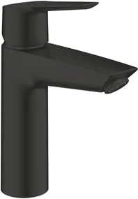 Grohe QuickFix Start M-size wastafelkraan met koude start en push-open waste mat zwart
