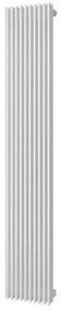 Plieger Antika Retto designradiator verticaal middenaansluiting 1800x295mm 994W zilver metallic 7253227