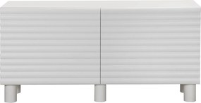 Mat Wit Dressoir Met Strepen 150 Cm - 150x40x75cm.