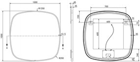 Hotbath &More Contour spiegel deens ovaal 100x100cm geborsteld koper PVD
