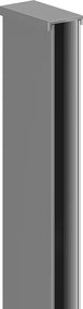 Mexen muurlijst voor douchewand 8 mm, gun metal - 800-00-95