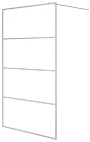 vidaXL Inloopdouchewand 115x195 cm transparant ESG-glas zilverkleurig