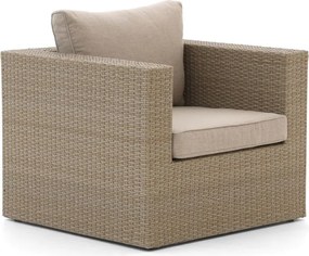 + 10% kassakorting | Lounge tuinstoel | Forza  Cecita | Wicker (vlechtwerk) | Taupe | Kees Smit Tuinmeubelen