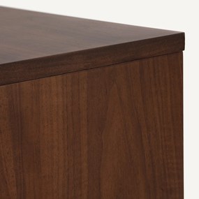 Hoektafel, notenhoutfineer lengte 165 cm, Working