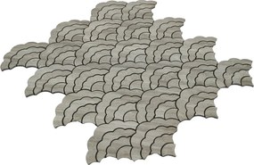 Zelfklevende Mozaïektegels Metaal | Waaier Grijs | 26,8×28,1 cm | Keuken, Bad &amp; WC