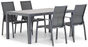 Tuinset 4 personen 164 cm Aluminium/textileen Grijs Lifestyle Garden Furniture Ultimate/Residence