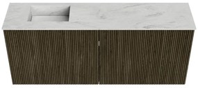 Mondiaz Joya DLux 100cm toiletmeubel shadow met wastafel faye links zonder kraangat opalo