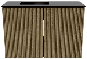 Mondiaz Joya 60cm toiletmeubel dusk met wastafel faye links zonder kraangat urban