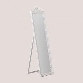 Houten staande spiegel (45x170 cm) Ariel Wit - Sklum