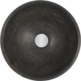 Saqu Nature Collection ronde waskom Ø32x12cm natuursteen zwart