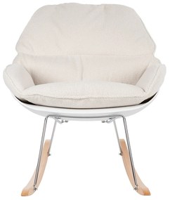 Schommelstoel Kunststof Met Beige Kussen