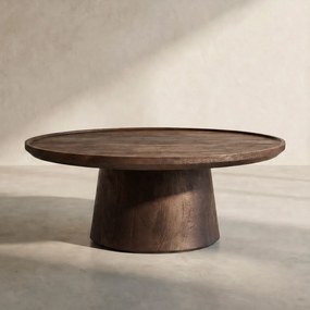 Eleonora Ron Mangohouten Salontafel Rond 80 Cm - 80 X 80cm.