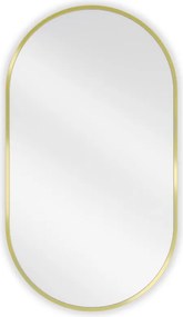 Mexen Loft ovale badkamer spiegel 80 x 45 cm, gouden frame - 9851-080-045-000-50